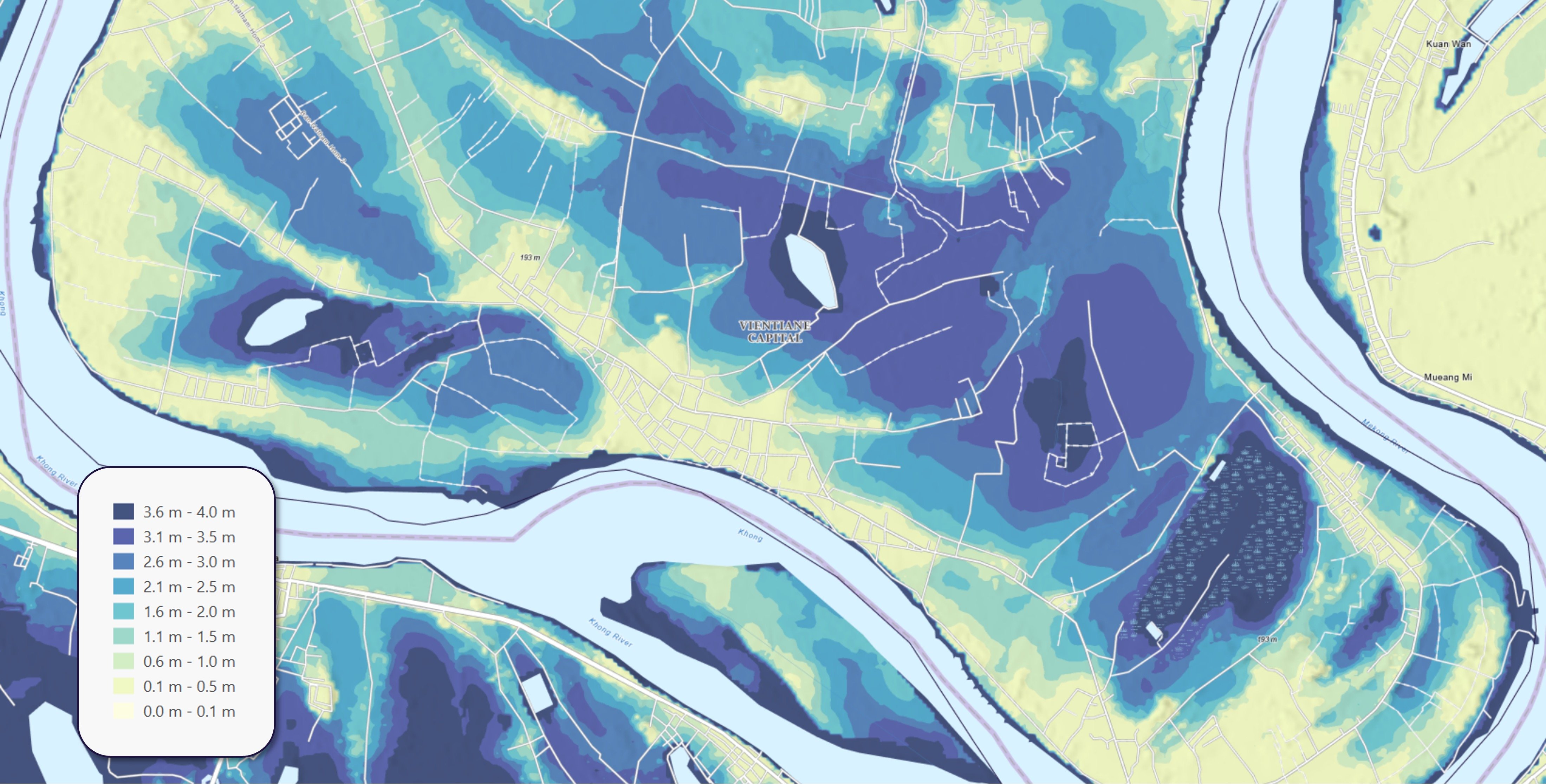 Flood susceptibility map.
